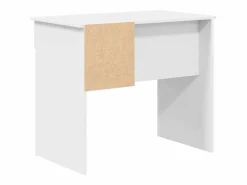 vidaxl Escritorio con cajón 90 x 49 x 75 cm Madera de ingeniería Blanco Clearance