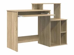 vidaxl Escritorio con cajón Roble Sonoma 120,5 x 44 x 88,5 cm Marru00f3n New
