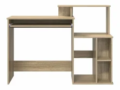 vidaxl Escritorio con cajón Roble Sonoma 120,5 x 44 x 88,5 cm Marru00f3n New