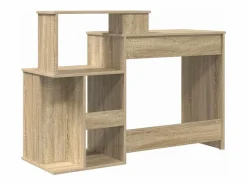 vidaxl Escritorio con cajón Roble Sonoma 120,5 x 44 x 88,5 cm Marru00f3n New