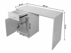 Escritorio con cajón y armario 100x40x73 cm^Clicnbuy Sale