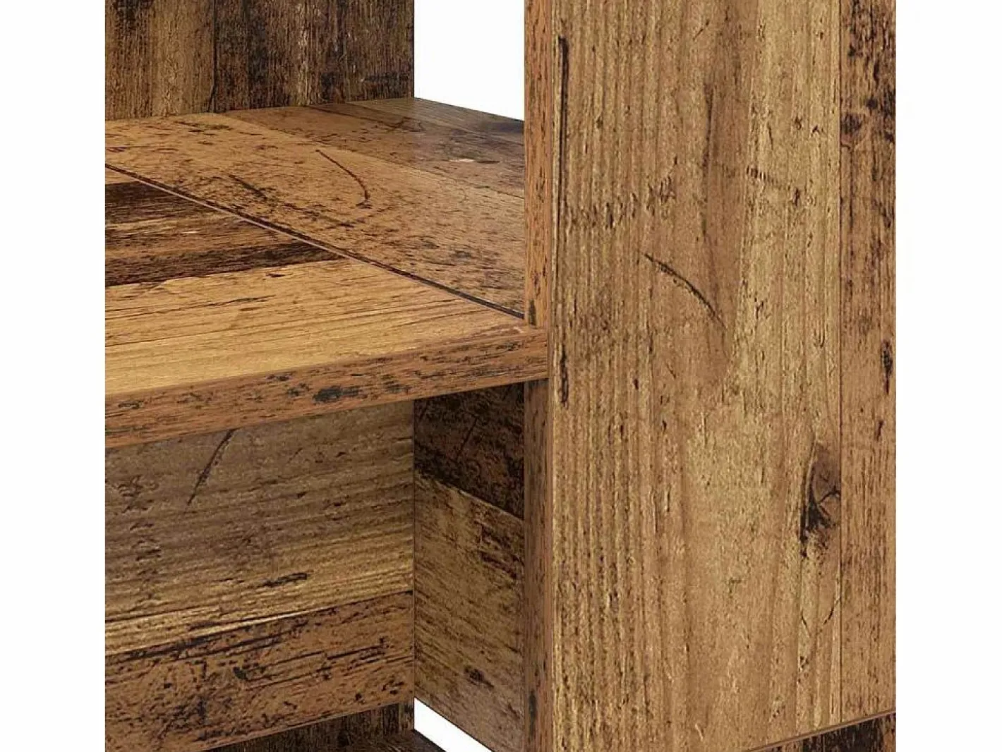 Escritorio con estante Madera envejecida 113 x 54 x 120 cm^vidaxl Online