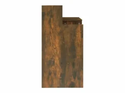 Clicnbuy Mesa Gaming|Escritorio con LED madera ingeniería roble ahumado 97x45x90 cm