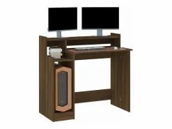 Escritorio con LED madera ingeniería marrón roble 97x45x90 cm^Clicnbuy Discount