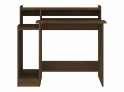 Escritorio con LED madera ingeniería marrón roble 97x45x90 cm^Clicnbuy Discount