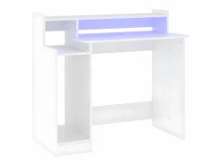 Clicnbuy Escritorio con luz LED madera contrachapada 97x45x90 cm Blanco Online