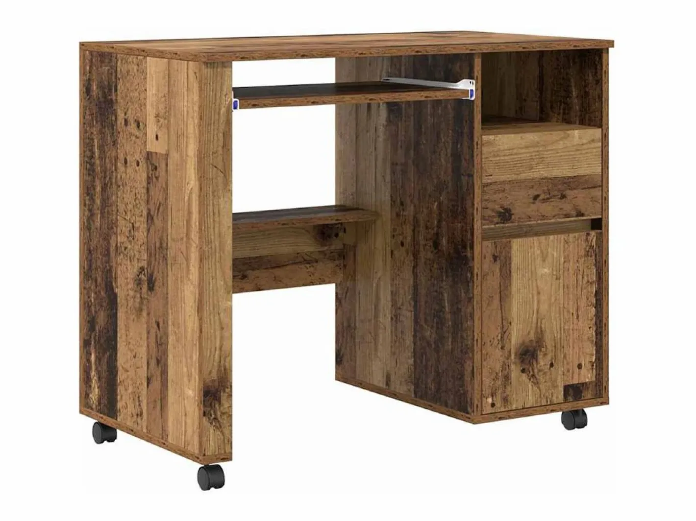 Escritorio con Ruedas con cajón Madera Vieja 91 x 50 x 77 cm^Clicnbuy New