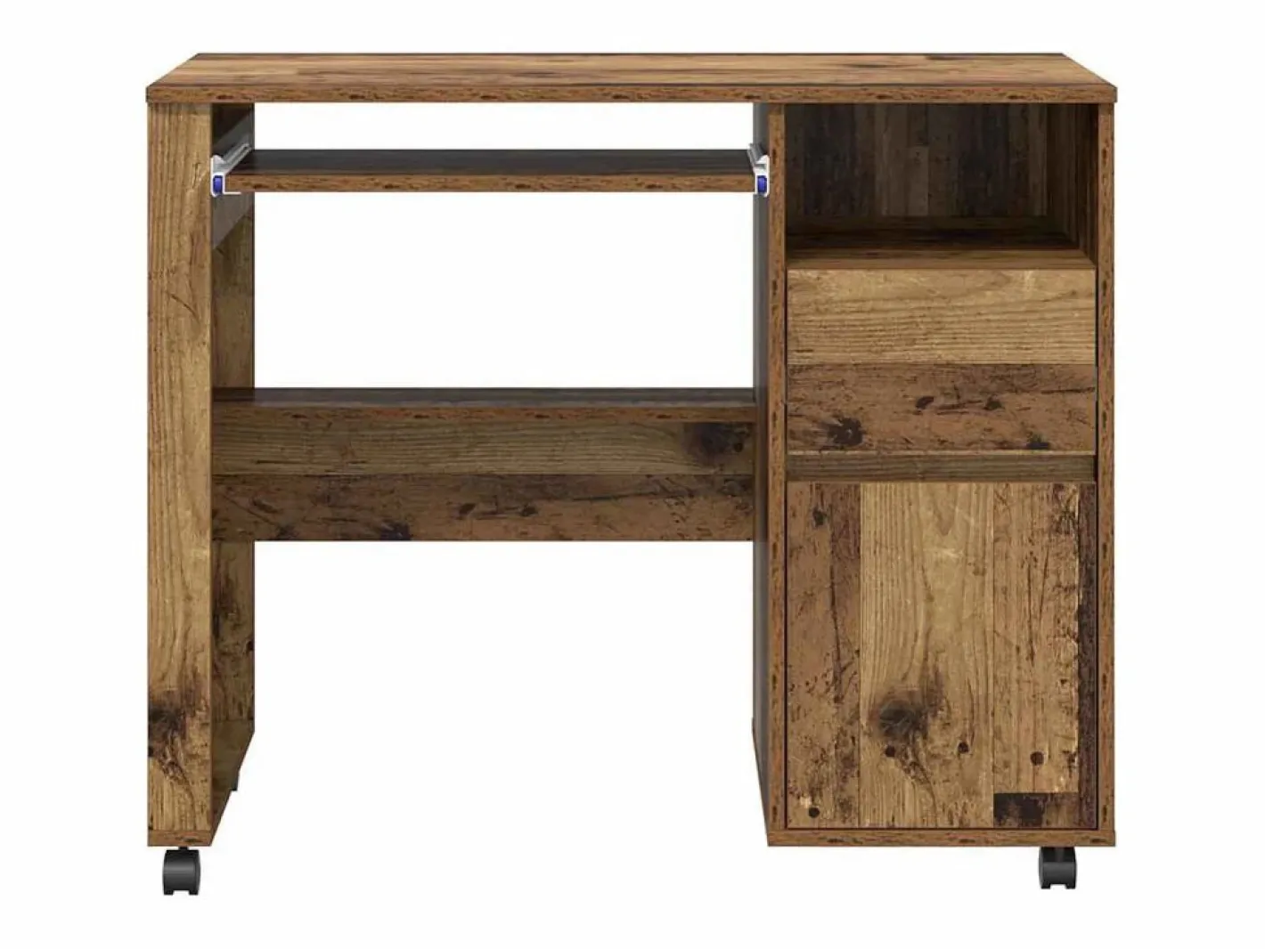Escritorio con Ruedas con cajón Madera Vieja 91 x 50 x 77 cm^Clicnbuy New