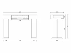 Vente-unique Escritorio consola 1 cajón MDF lacado y metal y dorado - TORELI de Pascal Morabito Negro Outlet