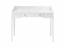 Vente-unique Escritorio consola con 1 cajón en MDF mate - RENEVI by Pascal Morabito Blanco Best