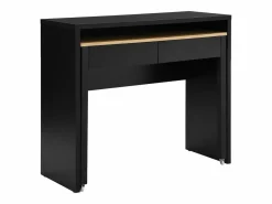 Escritorio consola extensible con 2 cajones en color negro y natural - LOAVIA^Vente-unique Clearance