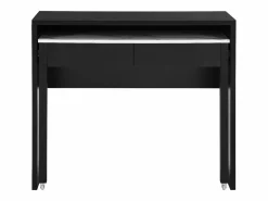 Vente-unique Escritorio consola extensible con 2 cajones negro y efecto mármol blanco - LOAVIA Negro / Blanco Hot