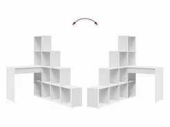 Clicnbuy Escritorio de Esquina 101.5 x 149.5 x 149.5 cm Blanco Online
