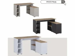 Escritorio de esquina antracita/artisan 135x110x75.5 rudy^Vicco Outlet