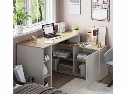 Vicco Escritorio de esquina cachemira 135x110x75.5 rudy Beige Outlet