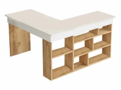 Escritorio de esquina color blanco y natural - TILEUL^Vente-unique Discount