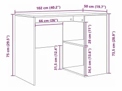 vidaxl Escritorio Rinconero|Escritorio de Esquina con cajón Madera vieja 102 x 88 x 75 cm