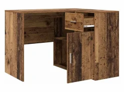 vidaxl Escritorio Rinconero|Escritorio de Esquina con cajón Madera vieja 102 x 88 x 75 cm