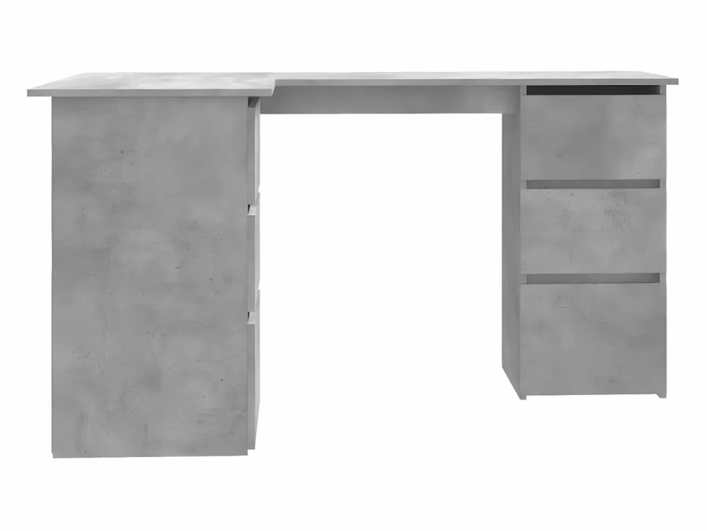 Escritorio de esquina contrachapada hormigón 145x100x76 cm^Clicnbuy Discount