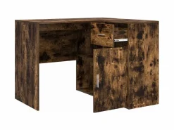 Escritorio de Esquina con cajón Roble ahumado 102 x 88 x 75 cm^vidaxl Discount