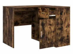 Escritorio de Esquina con cajón Roble ahumado 102 x 88 x 75 cm^vidaxl Discount