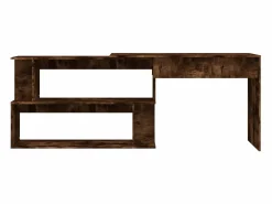 Clicnbuy Escritorio Rinconero|Escritorio de esquina contrachapada roble ahumado 200x50x76 cm