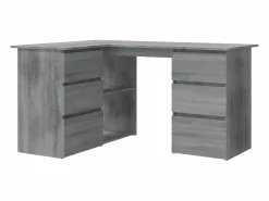 Clicnbuy Escritorio Rinconero|Escritorio de esquina contrachapada Sonoma 145x100x76 cm
