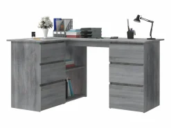 Clicnbuy Escritorio Rinconero|Escritorio de esquina contrachapada Sonoma 145x100x76 cm