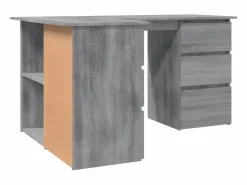 Clicnbuy Escritorio Rinconero|Escritorio de esquina contrachapada Sonoma 145x100x76 cm