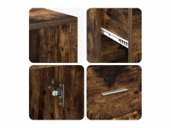 Escritorio de Esquina con cajón Roble ahumado 102 x 50 x 75 cm^Clicnbuy Clearance