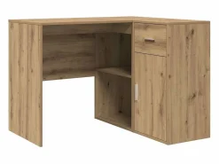 Clicnbuy Escritorio Rinconero|Escritorio de Esquina con cajón Roble artisan 102 x 50 x 75 cm
