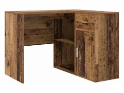 Clicnbuy Escritorio Rinconero|Escritorio de Esquina con cajón Madera vieja 102 x 50 x 75 cm