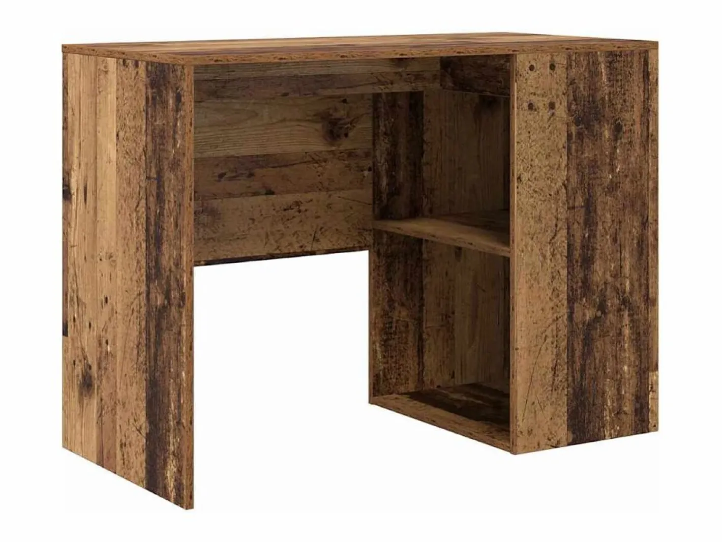 Clicnbuy Escritorio Rinconero|Escritorio de Esquina con cajón Madera vieja 102 x 50 x 75 cm