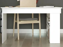Vente-unique Escritorio Rinconero|Escritorio Tradicional|Escritorio de esquina con compartimentos color - LILEUL