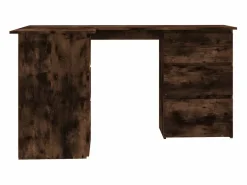 Clicnbuy Escritorio Rinconero|Escritorio de esquina contrachapada roble ahumado 145x100x76cm