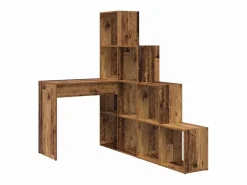 Clicnbuy Escritorio Rinconero|Escritorio de Esquina Madera vieja 101.5 x 149.5 x 149.5 cm