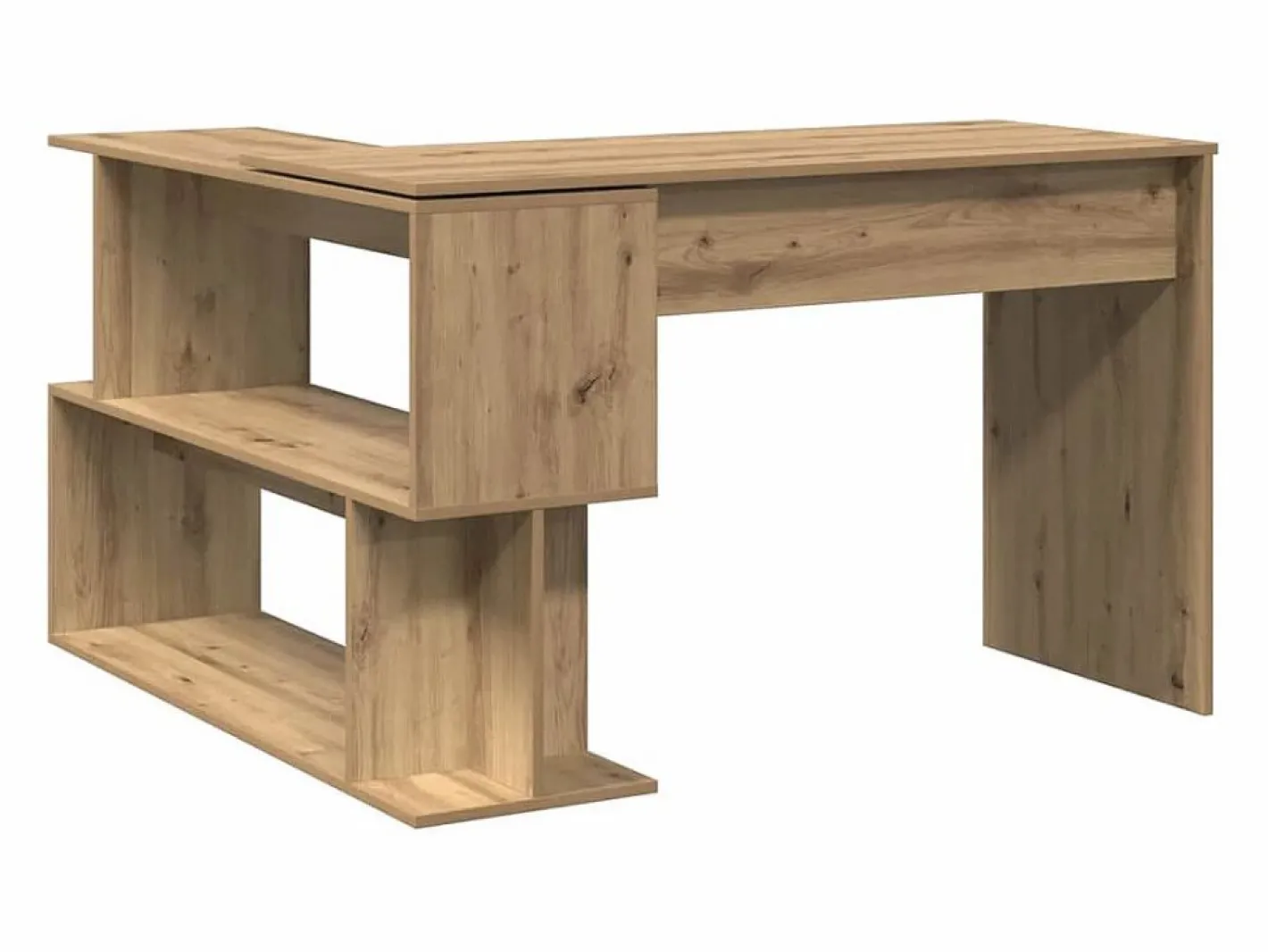 Clicnbuy Escritorio de esquina madera contrachapada 200,5x50x76 cm Marru00f3n Best