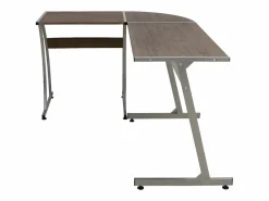 Clicnbuy Escritorio de esquina madera de ingeniería marrón Marru00f3n Discount
