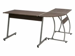 Clicnbuy Escritorio de esquina madera de ingeniería marrón Marru00f3n Discount
