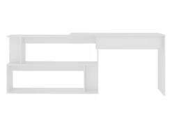 Clicnbuy Escritorio de esquina madera contrachapada 200x50x76 cm Blanco Outlet