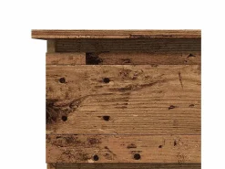 Clicnbuy Escritorio de esquina madera contrachapada madera envejecida Marru00f3n Best