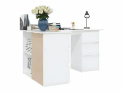 Clicnbuy Escritorio Rinconero|Escritorio de esquina madera contrachapada 145x100x76 cm