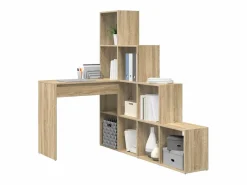 Clicnbuy Escritorio Rinconero|Escritorio de Esquina Roble Sonoma 101.5 x 149.5 x 149.5 cm