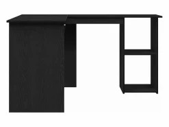Clicnbuy Escritorio de Esquina Roble 120 x 140 x 75 cm Negro Discount