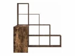 Clicnbuy Escritorio de Esquina Roble ahumado 101.5 x 149.5 x 149.5 cm Marru00f3n Hot