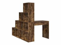Clicnbuy Escritorio de Esquina Roble ahumado 101.5 x 149.5 x 149.5 cm Marru00f3n Hot
