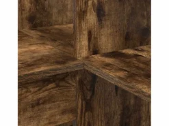 Clicnbuy Escritorio de Esquina Roble ahumado 101.5 x 149.5 x 149.5 cm Marru00f3n Hot
