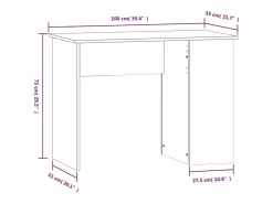 Escritorio de madera contrachapada roble Sonoma 100x55x75 cm^Clicnbuy Discount