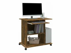 Escritorio de madera contrachapada roble ahumado 80x50x75 cm^Clicnbuy Discount