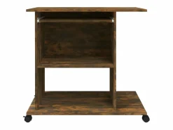 Escritorio de madera contrachapada roble ahumado 80x50x75 cm^Clicnbuy Discount